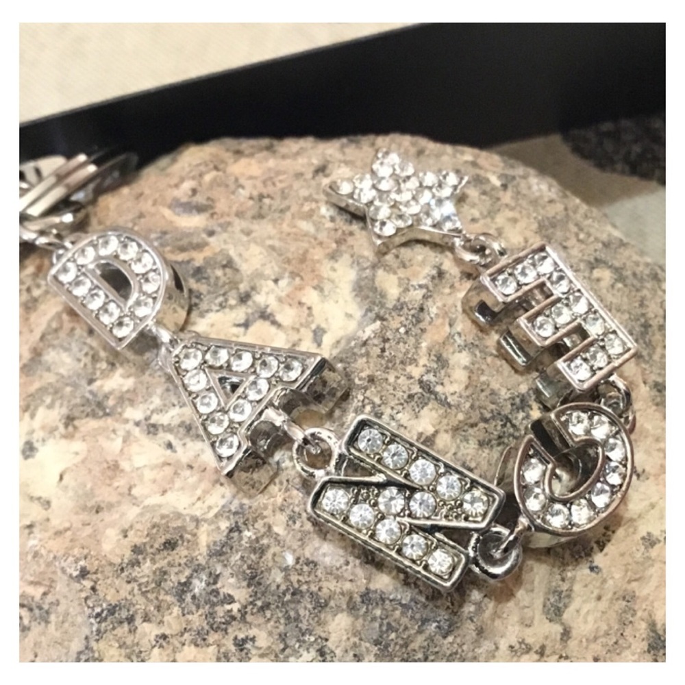 New! Silver Rhinestone “DANCE’ Keychain on Display
